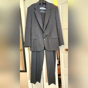 Made In The USA WORSTED WOOL 2-Piece Suit 46 Long, Pts 41 W x 38" unhemmed